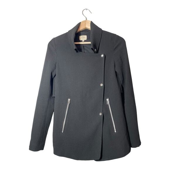 Wilfred Aritzia Black Blazer Jacket Moto Crepe Mayet XXS - Picture 1 of 5
